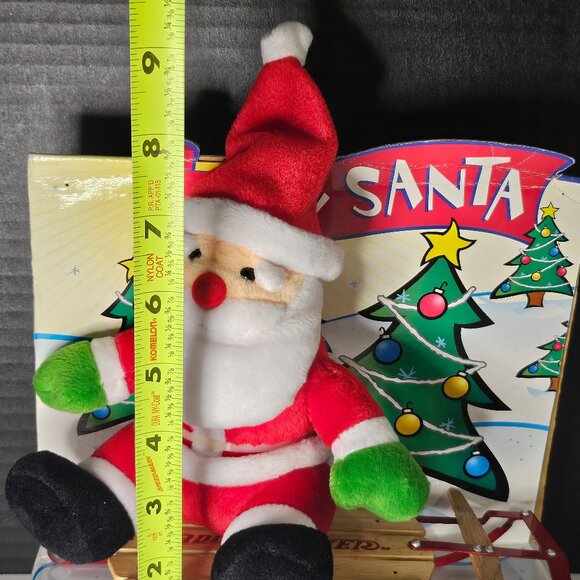 Jolly Santa Plush by Gund On Radio Flyer Sled Toy Inbox - Picture 8 of 9